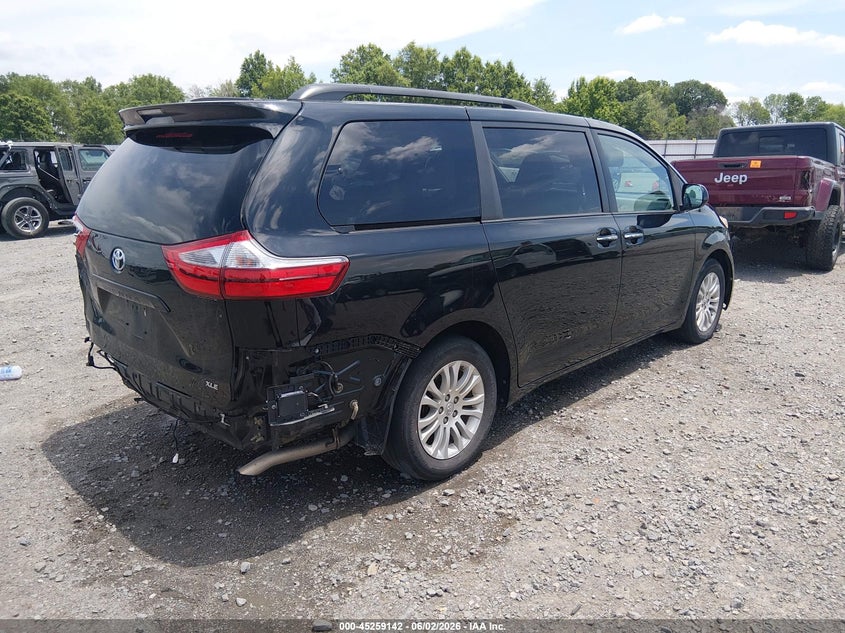 2017 Toyota Sienna VIN 5TDYZ3DCXHS867333 IAAI salvage auction — REAR END, Salvage Title, sold $6,200 on 2026-07-15 (photo 4)
