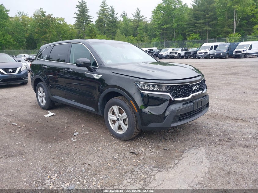 2023 Kia Sorento VIN 5XYRGDLC3PG215425 IAAI salvage auction — FRONT END, Salvage (Massachusetts), sold $5,700 on 2026-07-31 (photo 1)