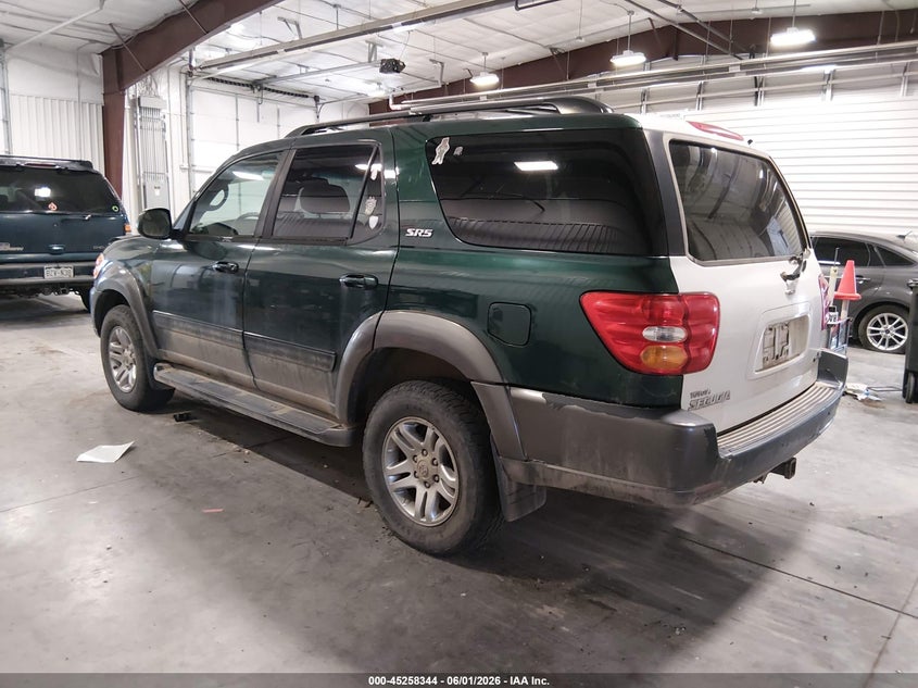 2003 Toyota Sequoia VIN 5TDBT44A13S163915 IAAI salvage auction — NORMAL WEAR, Clear (Colorado), sold $450 on 2026-07-15 (photo 3)
