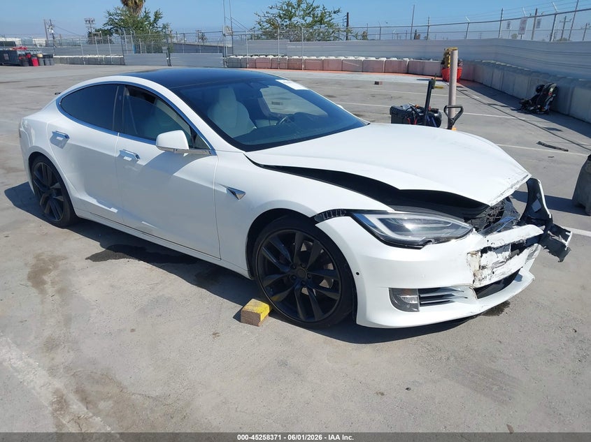 2017 Tesla Model s VIN 5YJSA1E23HF233132 IAAI salvage auction — FRONT END, Salvage (California), sold $5,600 on 2026-07-22 (photo 1)
