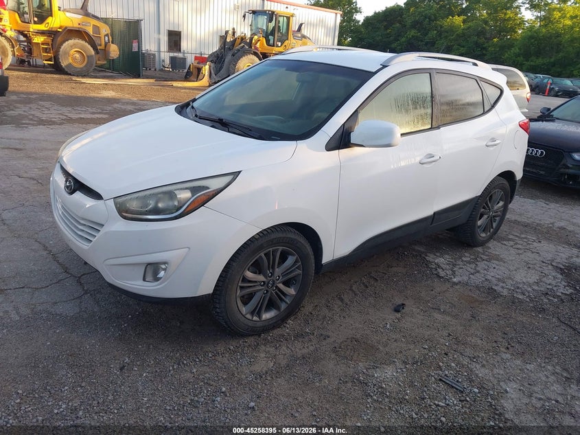 2014 Hyundai Tucson VIN KM8JU3AG8EU893018 IAAI salvage auction — NORMAL WEAR, Clear (Indiana), sold $1,150 on 2026-07-13 (photo 2)