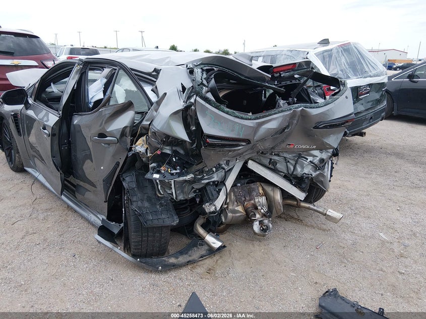 2025 Toyota Corolla VIN JTNABAAE8SA021587 IAAI salvage auction — FRONT & REAR, Salvage (Nebraska), sold $3,350 on 2026-07-16 (photo 6)