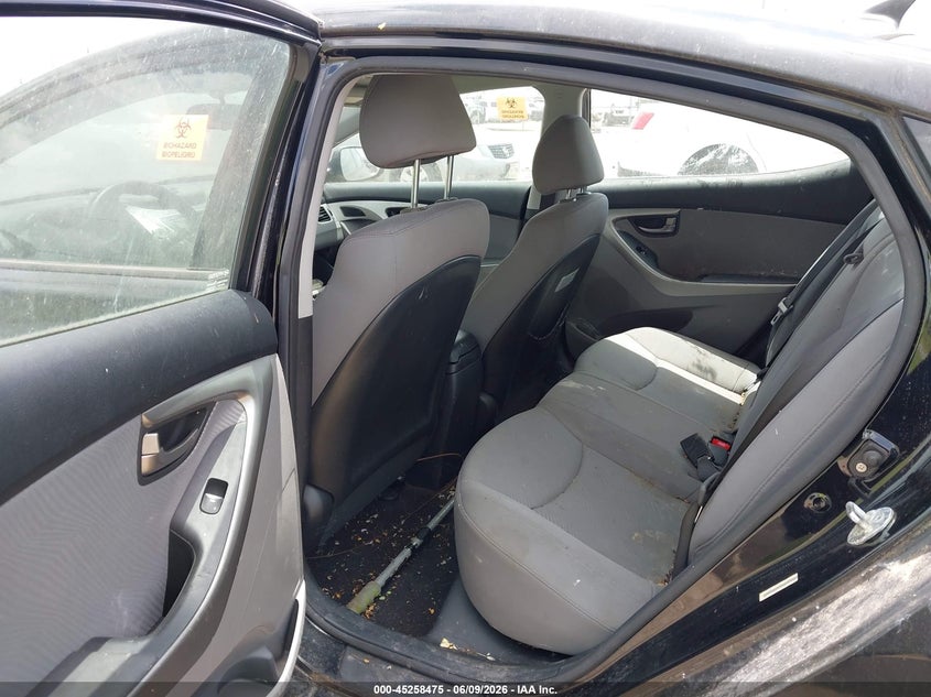 2013 Hyundai Elantra VIN KMHDH4AE6DU913500 IAAI salvage auction — NORMAL WEAR, Clear (Minnesota), sold $500 on 2026-07-21 (photo 8)