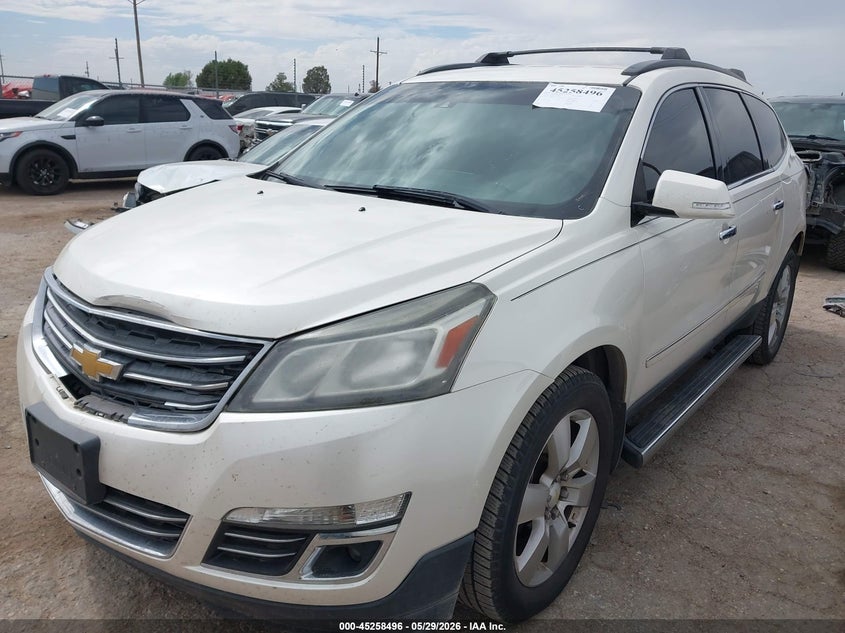 2015 Chevrolet Traverse VIN 1GNKRJKD0FJ333314 IAAI salvage auction — ENGINE DAMAGE, Salvage Title, sold $25 on 2026-07-28 (photo 2)