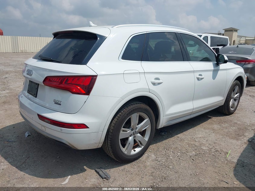 2018 Audi Q5 VIN WA1BNAFY9J2199515 IAAI salvage auction — RIGHT FRONT, Original (Texas), sold $6,100 on 2026-07-13 (photo 4)