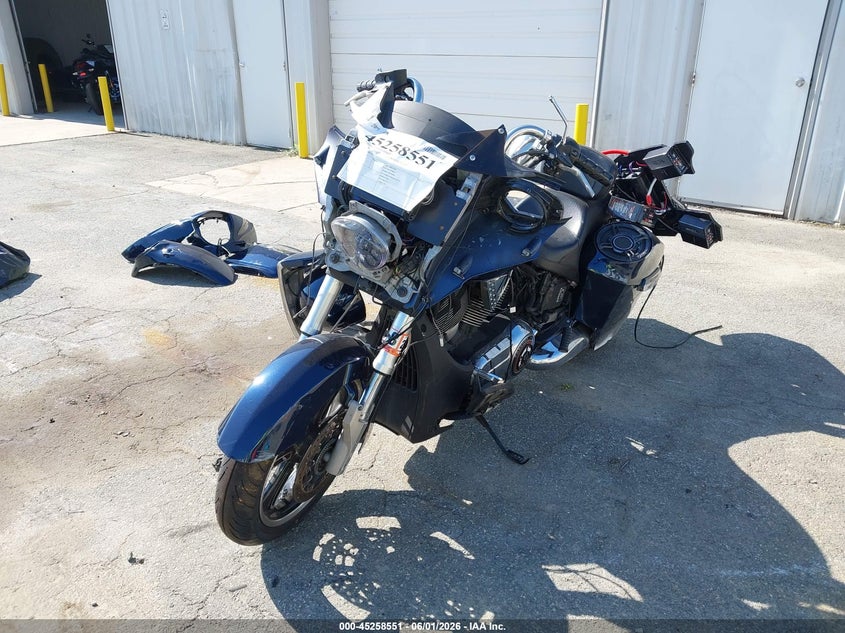 2012 Victory Cross country VIN 5VPDW36N6C3001419 IAAI salvage auction — FRONT & REAR, Salvage Title, sold $1,650 on 2026-07-16 (photo 2)