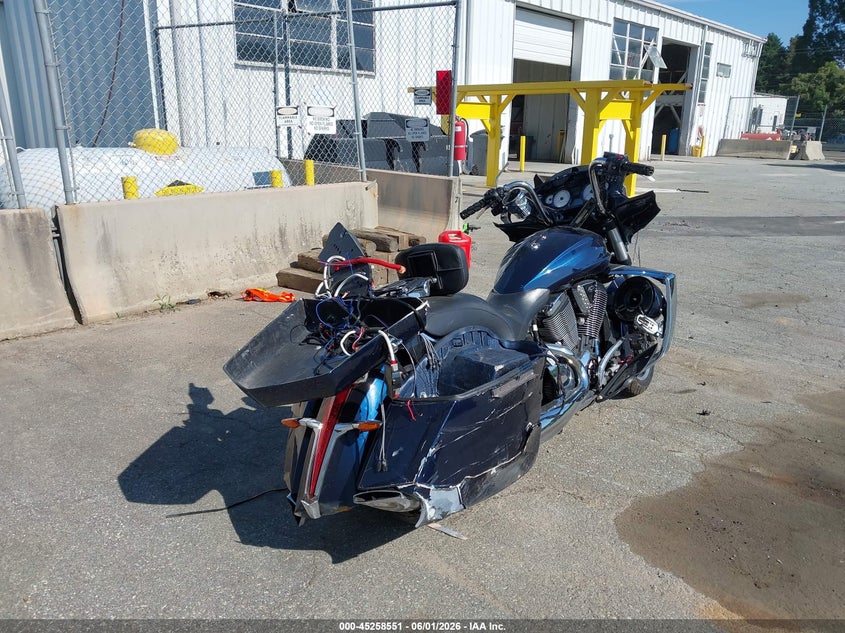 2012 Victory Cross country VIN 5VPDW36N6C3001419 IAAI salvage auction — FRONT & REAR, Salvage Title, sold $1,650 on 2026-07-16 (photo 4)
