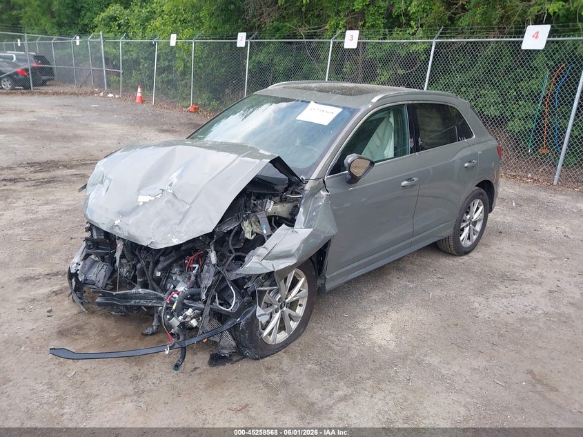 2023 Audi Q3 VIN WA1DECF33P1120220 IAAI salvage auction — FRONT END, Salvage Title, sold $2,350 on 2026-07-20 (photo 2)