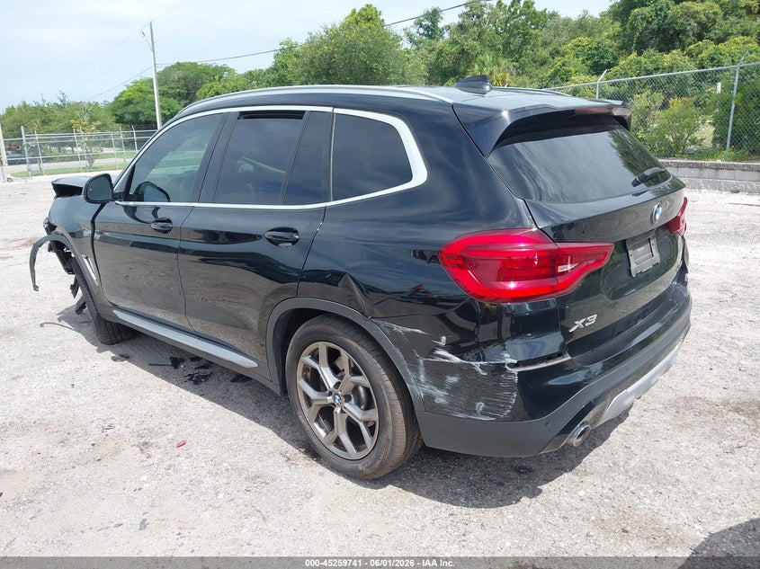 2021 BMW X3 VIN 5UXTY3C09M9G01283 IAAI salvage auction — FRONT & REAR, Salvage Title, sold $4,250 on 2026-07-16 (photo 3)