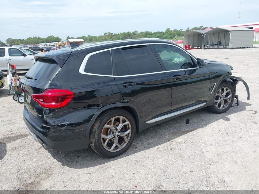 2021 BMW X3 VIN 5UXTY3C09M9G01283 IAAI salvage auction — FRONT & REAR, Salvage Title, sold $4,250 on 2026-07-16 (photo 4)
