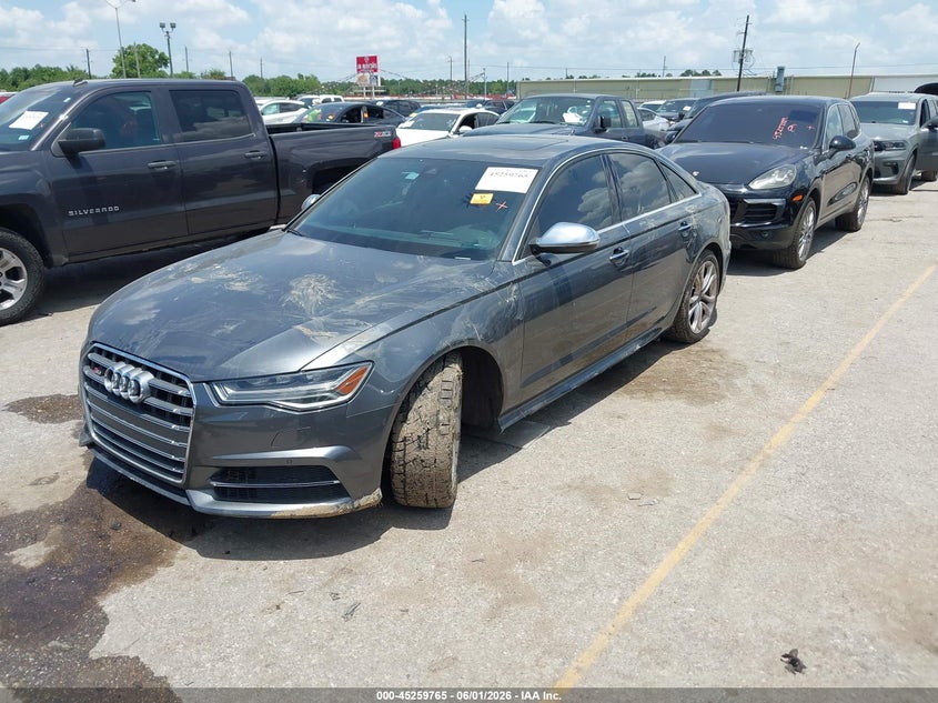 2016 Audi S6 VIN WAUH2AFC5GN017150 IAAI salvage auction — WATER/FLOOD, Salvage Title, sold $3,000 on 2026-07-09 (photo 2)
