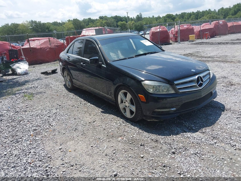 2011 Mercedes-benz C class VIN WDDGF5EB5BR155989 IAAI salvage auction — NORMAL WEAR, Clear (Florida), sold $700 on 2026-07-30 (photo 1)