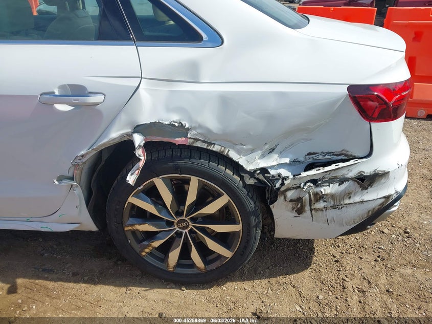 2023 Audi A4 VIN WAUABAF47PA037434 IAAI salvage auction — REAR END, Salvage (Illinois), sold $7,800 on 2026-09-09 (photo 6)