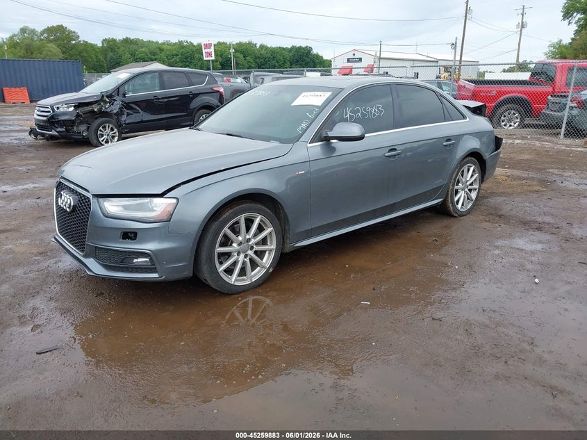 2016 Audi A4 VIN WAUFFAFL9GN018586 IAAI salvage auction — REAR END, Salvage Title, sold $3,300 on 2026-07-14 (photo 2)