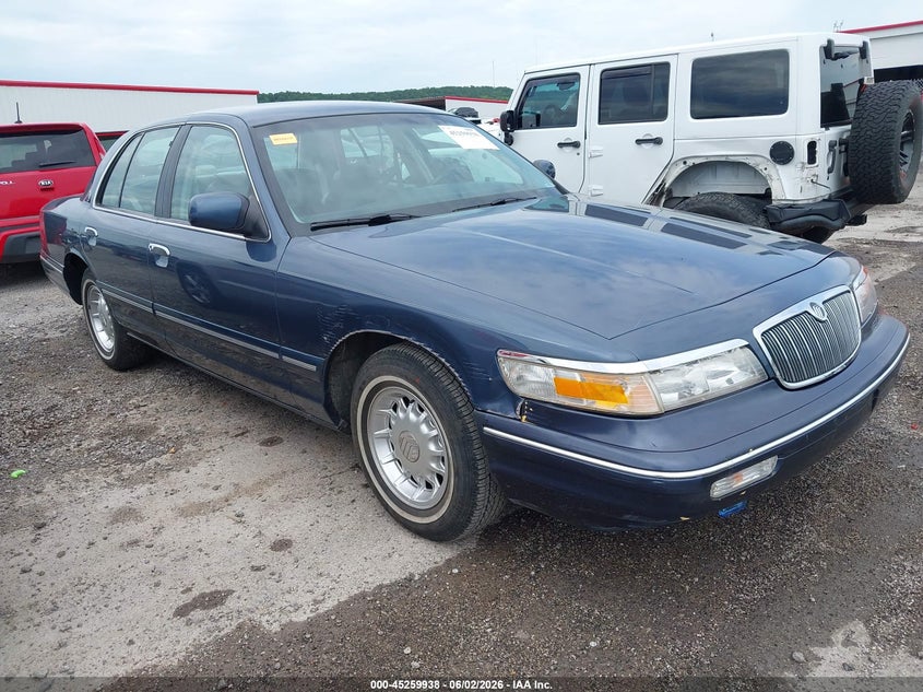 1996 Mercury Grand marquis VIN 2MELM75W2TX649178 IAAI salvage auction — UNKNOWN, Clear (Oklahoma), sold $2,750 on 2026-07-28 (photo 1)