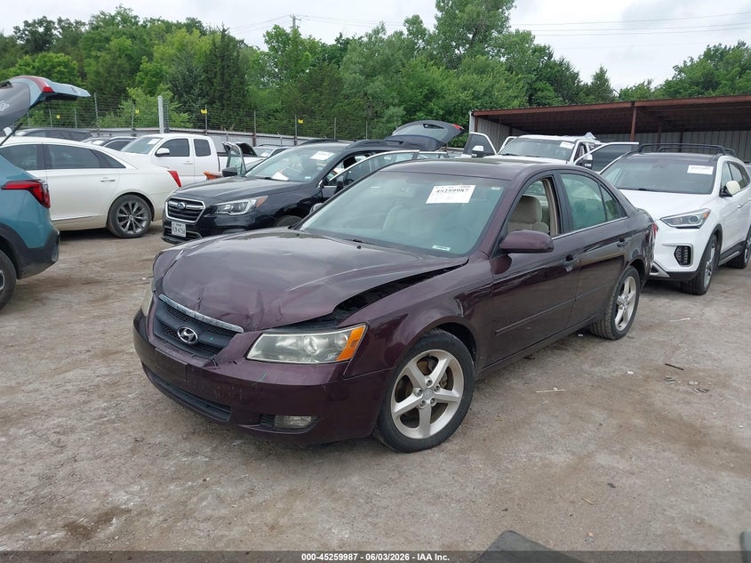2006 Hyundai Sonata VIN 5NPEU46F16H117188 IAAI salvage auction — FRONT END, Clear (Oklahoma), sold $375 on 2026-07-09 (photo 2)