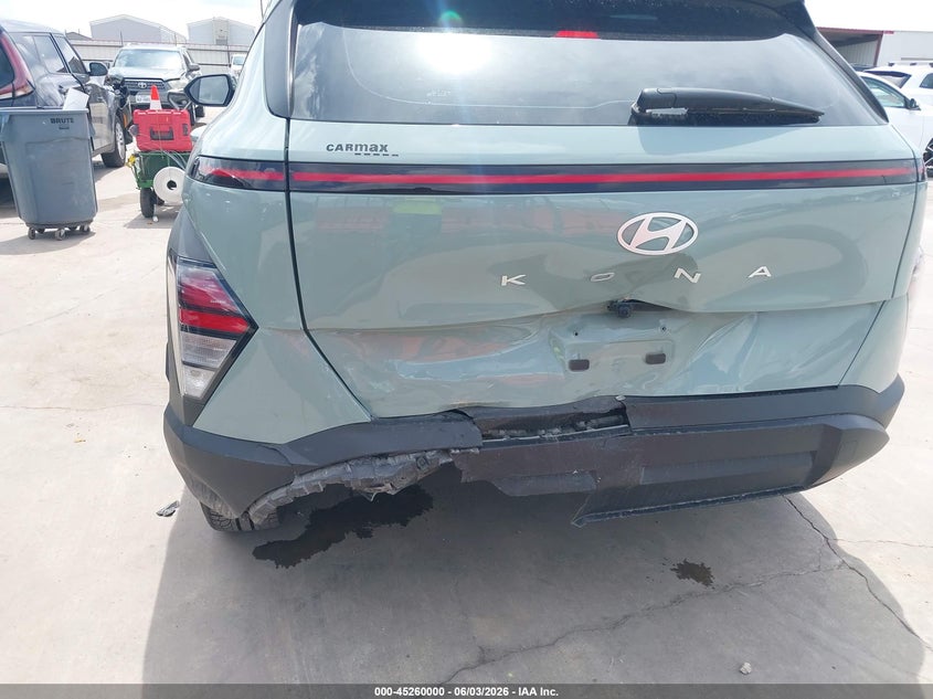 2024 Hyundai Kona VIN KM8HA3AB0RU072481 IAAI salvage auction — REAR END, Original (Texas), sold $5,200 on 2026-07-29 (photo 6)