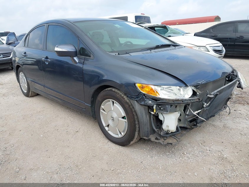2007 Honda Civic hybrid VIN JHMFA362X7S026023 IAAI salvage auction — FRONT END, Original (Texas), sold $225 on 2026-07-20 (photo 1)