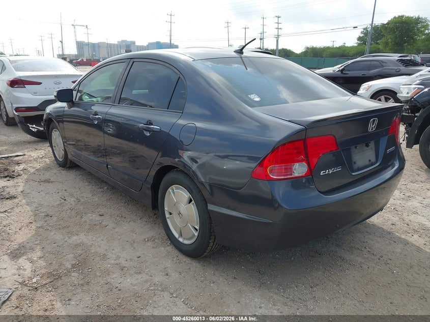 2007 Honda Civic hybrid VIN JHMFA362X7S026023 IAAI salvage auction — FRONT END, Original (Texas), sold $225 on 2026-07-20 (photo 3)