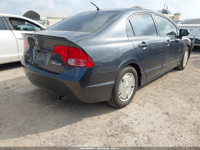 2007 Honda Civic hybrid VIN JHMFA362X7S026023 IAAI salvage auction — FRONT END, Original (Texas), sold $225 on 2026-07-20 (photo 4)