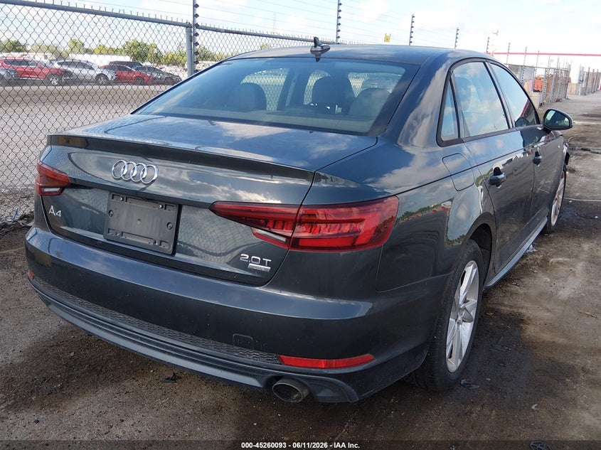2018 Audi A4 VIN WAUKMAF44JA231585 IAAI salvage auction — LEFT FRONT, Salvage (Louisiana), sold $4,350 on 2026-07-20 (photo 4)