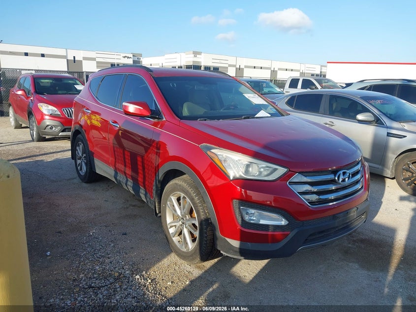 2014 Hyundai Santa fe VIN 5XYZU3LA0EG231662 IAAI salvage auction — NORMAL WEAR, Original (Texas), sold $1,150 on 2026-07-14 (photo 1)