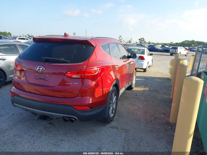 2014 Hyundai Santa fe VIN 5XYZU3LA0EG231662 IAAI salvage auction — NORMAL WEAR, Original (Texas), sold $1,150 on 2026-07-14 (photo 4)