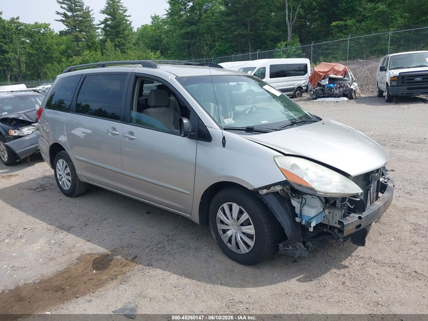 2006 Toyota Sienna VIN 5TDZA23C36S554404 IAAI salvage auction — LEFT SIDE, Clear (Massachusetts), sold $775 on 2026-07-31 (photo 1)
