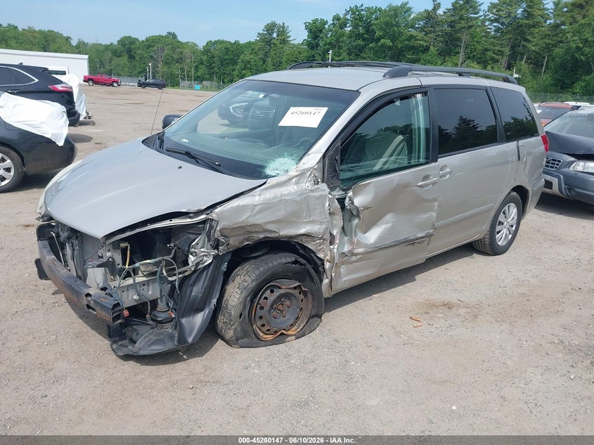 2006 Toyota Sienna VIN 5TDZA23C36S554404 IAAI salvage auction — LEFT SIDE, Clear (Massachusetts), sold $775 on 2026-07-31 (photo 2)
