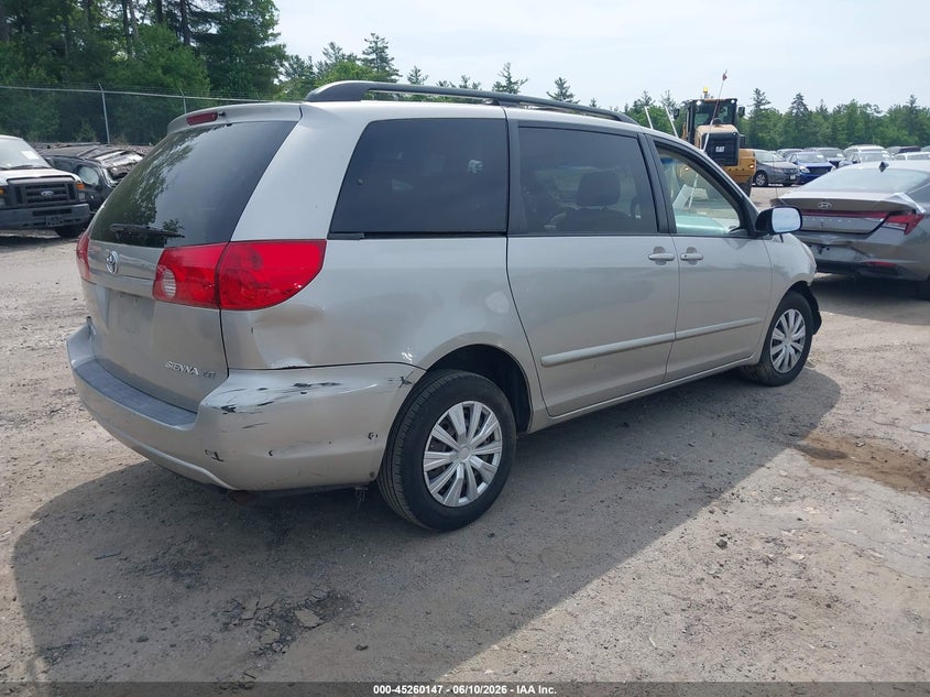2006 Toyota Sienna VIN 5TDZA23C36S554404 IAAI salvage auction — LEFT SIDE, Clear (Massachusetts), sold $775 on 2026-07-31 (photo 4)