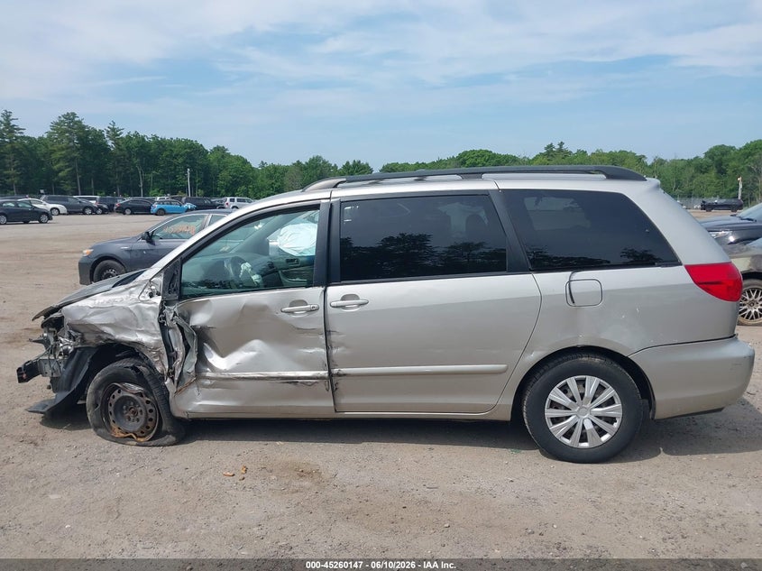 2006 Toyota Sienna VIN 5TDZA23C36S554404 IAAI salvage auction — LEFT SIDE, Clear (Massachusetts), sold $775 on 2026-07-31 (photo 6)