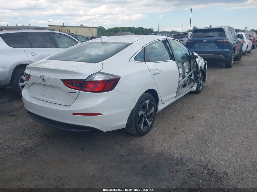 2021 Honda Insight VIN 19XZE4F57ME002506 IAAI salvage auction — RIGHT SIDE, Salvage Title, sold $3,150 on 2026-07-09 (photo 4)