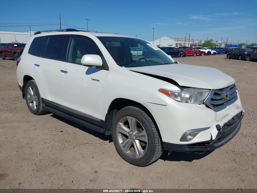 2012 Toyota Highlander VIN 5TDDK3EH2CS133632 IAAI salvage auction — FRONT END, Salvage Title, sold $4,450 on 2026-07-08 (photo 1)