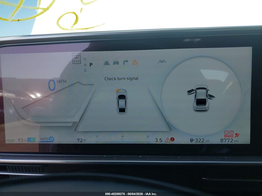 2025 Hyundai Ioniq 6 VIN KMHM24AA5SA093309 IAAI salvage auction — FRONT END, Salvage Title, sold $6,000 on 2026-08-02 (photo 7)