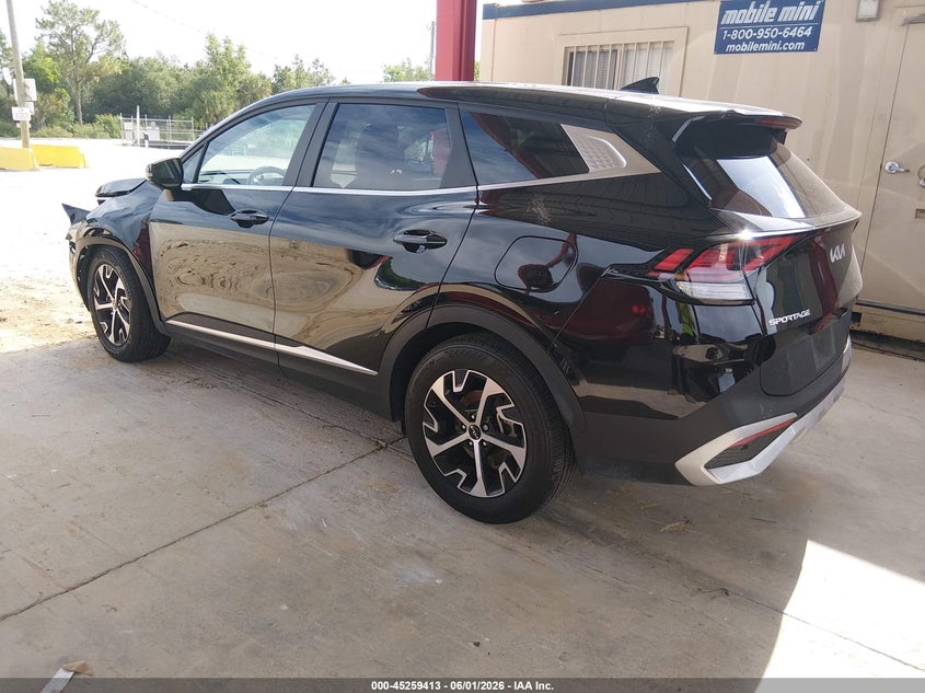 2025 Kia Sportage VIN 5XYK33DF1SG265118 IAAI salvage auction — LEFT FRONT, Salvage Title, sold $10,950 on 2026-07-14 (photo 3)
