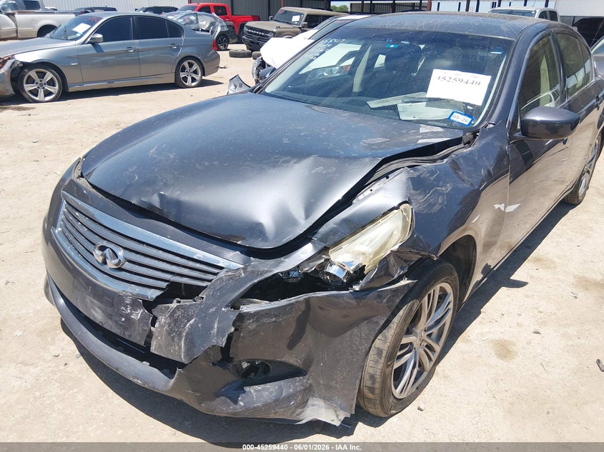2013 Infiniti G VIN JN1CV6AP3DM715661 IAAI salvage auction — FRONT END, Salvage Title, sold $900 on 2026-09-08 (photo 6)