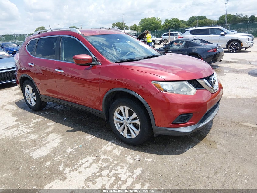 2016 Nissan Rogue VIN KNMAT2MV9GP681239 IAAI salvage auction — LEFT REAR, Salvage Title, sold $1,900 on 2026-07-17 (photo 1)