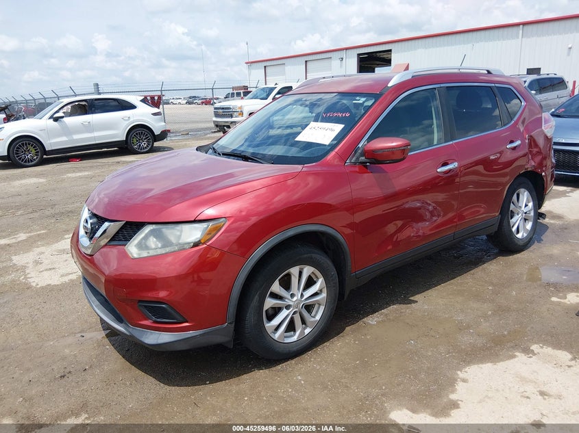 2016 Nissan Rogue VIN KNMAT2MV9GP681239 IAAI salvage auction — LEFT REAR, Salvage Title, sold $1,900 on 2026-07-17 (photo 2)