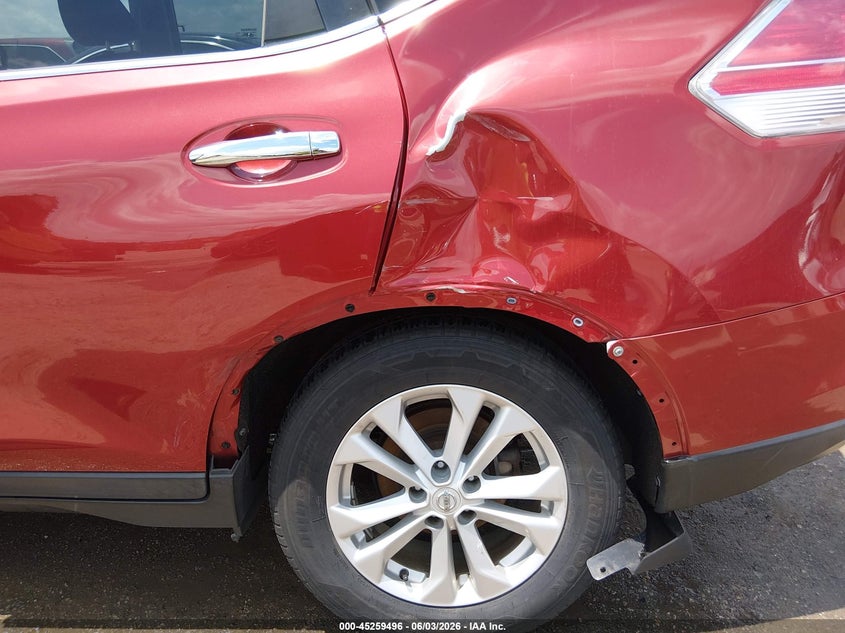 2016 Nissan Rogue VIN KNMAT2MV9GP681239 IAAI salvage auction — LEFT REAR, Salvage Title, sold $1,900 on 2026-07-17 (photo 6)