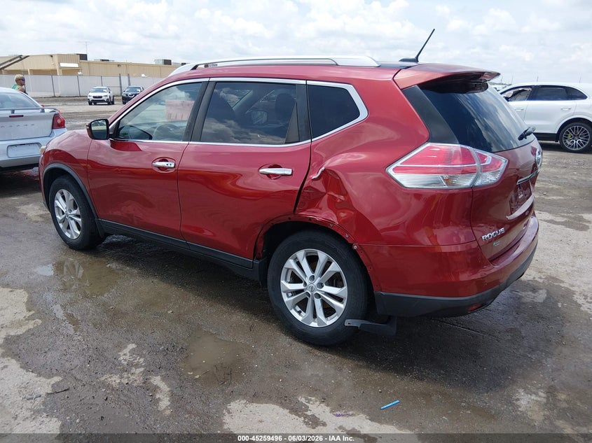 2016 Nissan Rogue VIN KNMAT2MV9GP681239 IAAI salvage auction — LEFT REAR, Salvage Title, sold $1,900 on 2026-07-17 (photo 3)