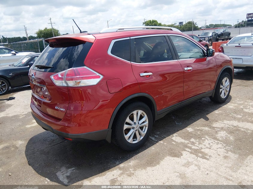 2016 Nissan Rogue VIN KNMAT2MV9GP681239 IAAI salvage auction — LEFT REAR, Salvage Title, sold $1,900 on 2026-07-17 (photo 4)