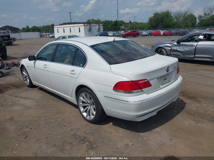 2007 BMW 7er VIN WBAHN835X7DT75064 IAAI salvage auction — RIGHT FRONT, Clear (Virginia), sold $450 on 2026-07-07 (photo 3)