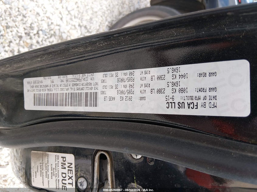 2016 Jeep Liberty (patriot) VIN 1C4NJPBA6GD553109 IAAI salvage auction — REAR END, Salvage Title, sold $175 on 2026-07-09 (photo 9)