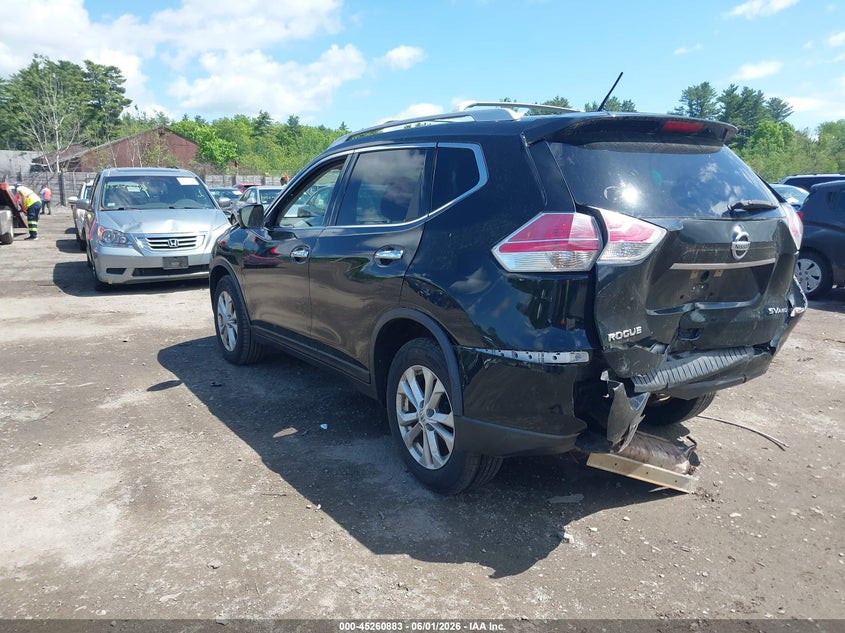 2015 Nissan Rogue VIN KNMAT2MV6FP536674 IAAI salvage auction — REAR END, Salvage (Massachusetts), sold $425 on 2026-07-24 (photo 3)
