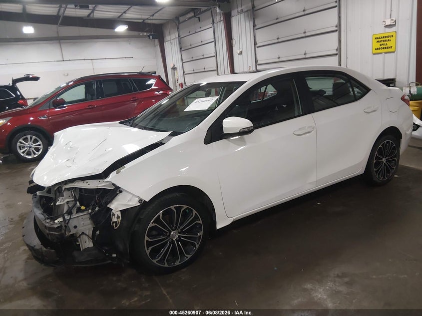 2016 Toyota Corolla VIN 5YFBURHE5GP429250 IAAI salvage auction — FRONT END, Salvage Title, sold $3,650 on 2026-07-07 (photo 2)