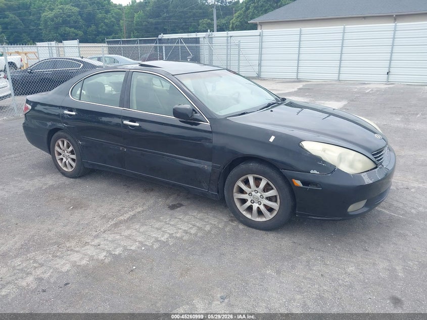 2003 Lexus ES VIN JTHBF30G630108633 IAAI salvage auction — NORMAL WEAR, Clear (Georgia), sold $450 on 2026-07-15 (photo 1)