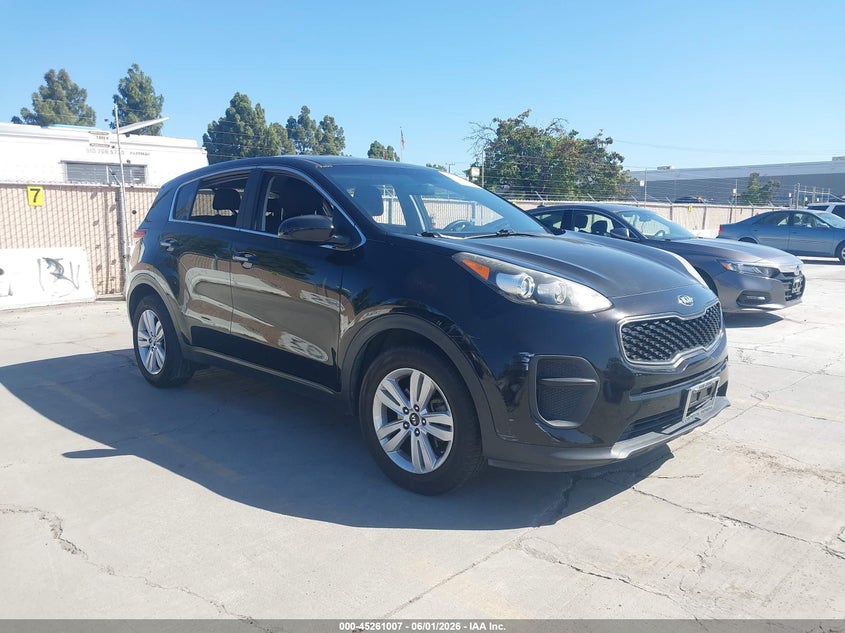 2017 Kia Sportage VIN KNDPM3AC8H7213262 IAAI salvage auction — LEFT SIDE, Salvage Title, sold $1,400 on 2026-07-13 (photo 1)