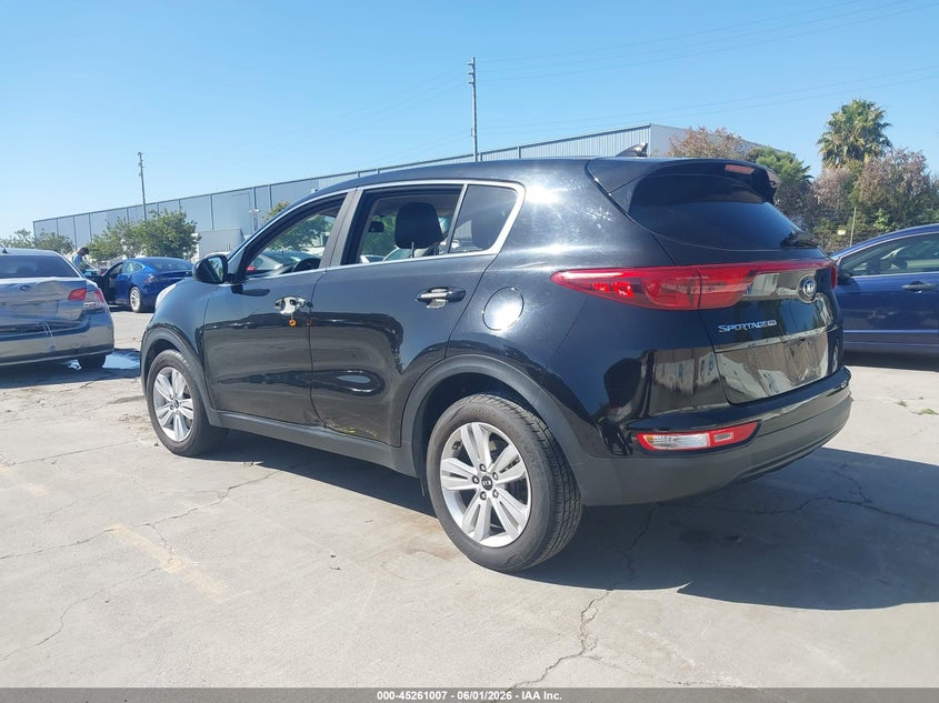 2017 Kia Sportage VIN KNDPM3AC8H7213262 IAAI salvage auction — LEFT SIDE, Salvage Title, sold $1,400 on 2026-07-13 (photo 3)