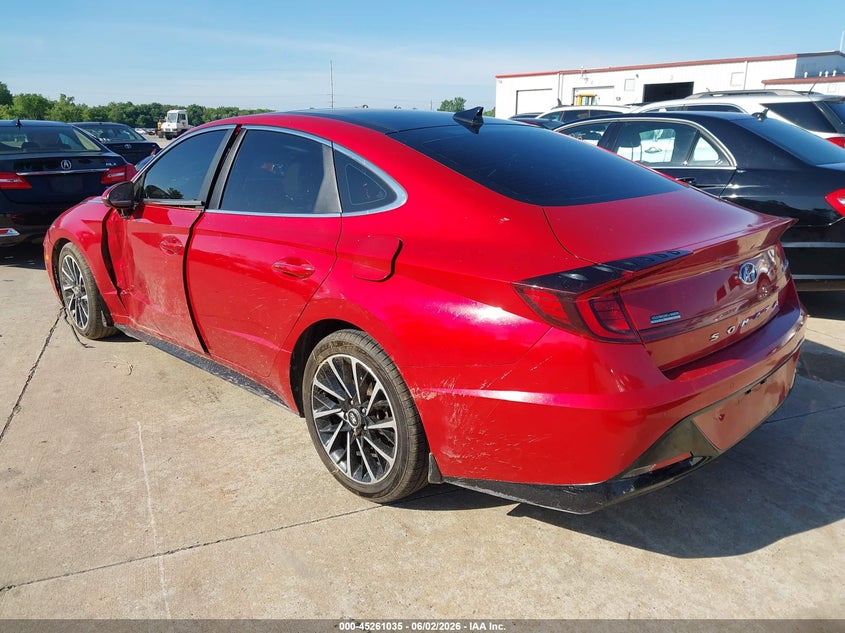 2021 Hyundai Sonata VIN 5NPEH4J20MH091267 IAAI salvage auction — LEFT FRONT, Salvage (Illinois), sold $3,550 on 2026-08-02 (photo 3)