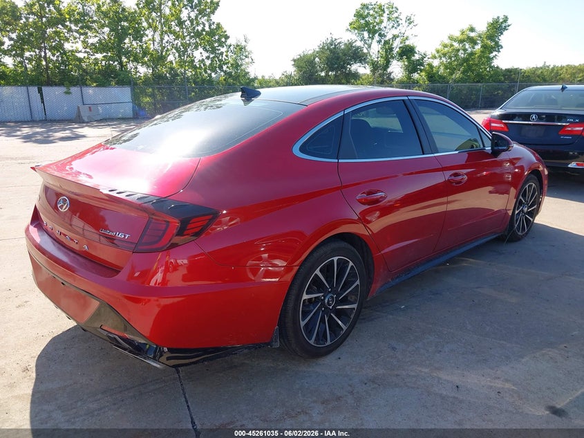 2021 Hyundai Sonata VIN 5NPEH4J20MH091267 IAAI salvage auction — LEFT FRONT, Salvage (Illinois), sold $3,550 on 2026-08-02 (photo 4)